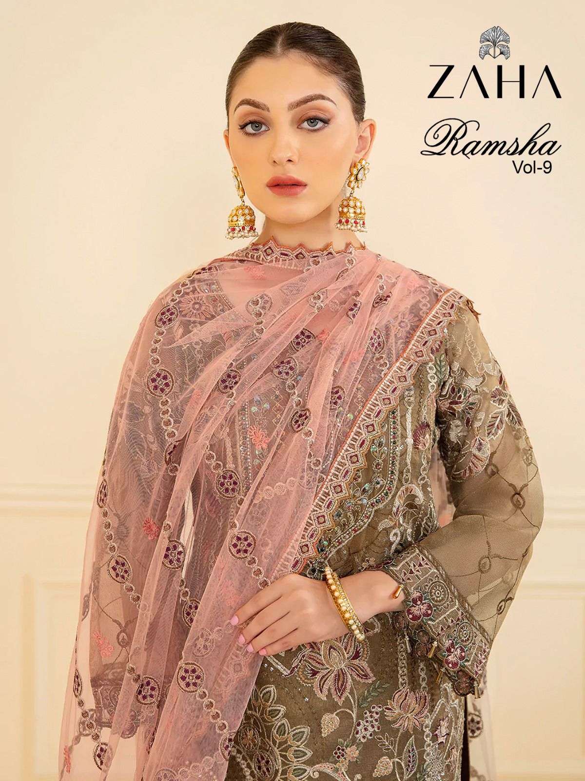 Zaha Ramsha Vol 9 Fancy Pakistani Suit catalog Wholesale Dealer