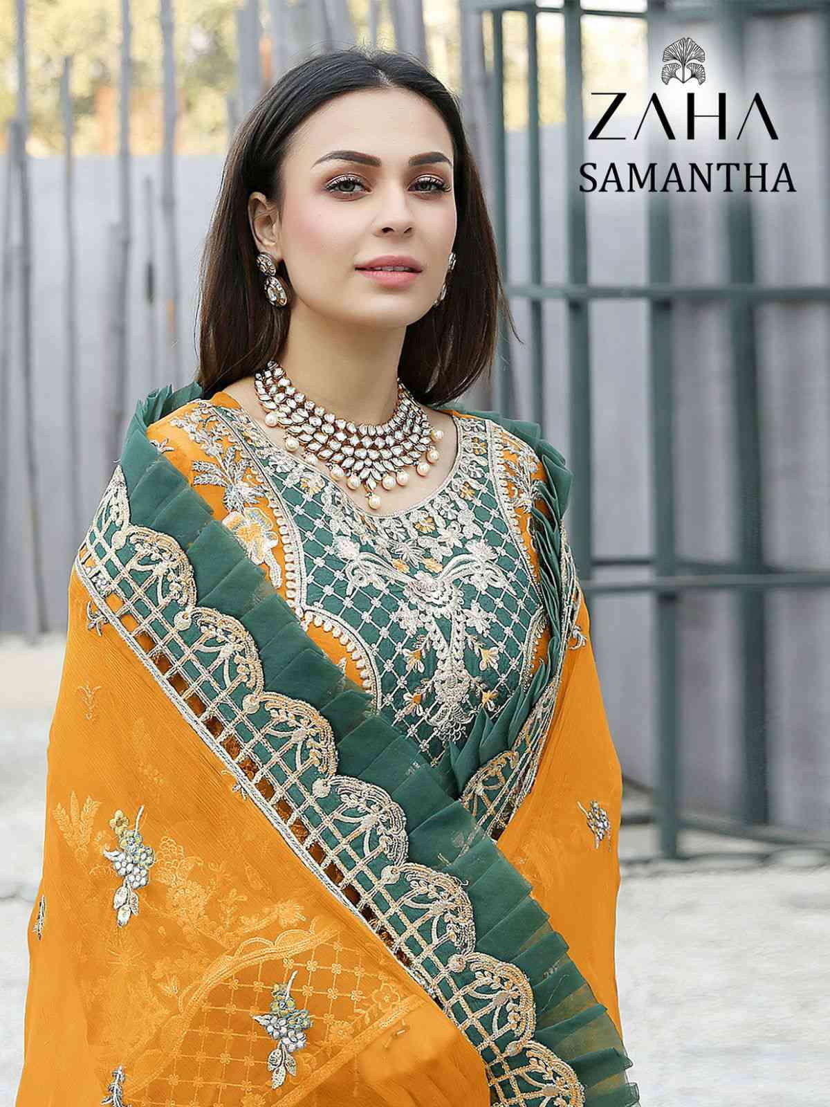 Zaha Samantha Vol 1 10132 Colors Designer Pakistani Dress Catalog Wholesaler