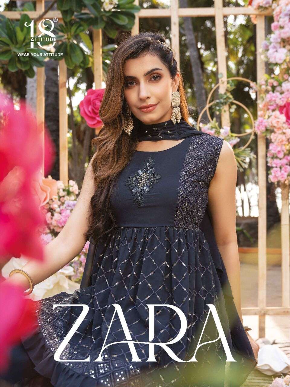 18 Attitude Zara Indo Western Designs Partywear Dress Exporter New