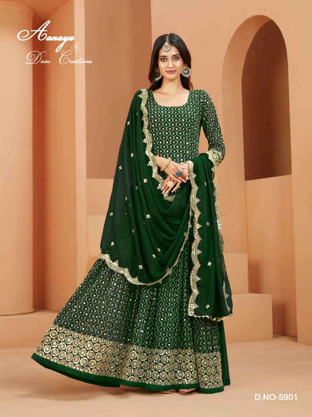 Aanaya Vol 159 Fancy Work Wedding Collection Anarkali Gown New Arrivals