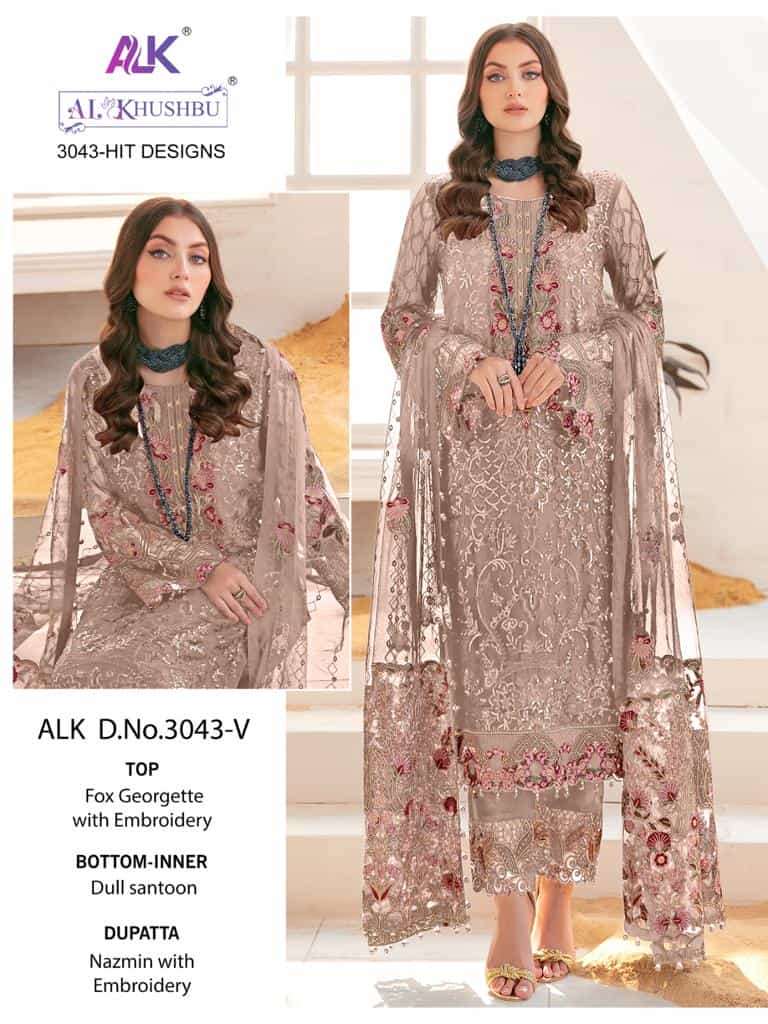 Al Khushbu Alk 3043 Hit Designs Vol 6 Pakistani Designer Suit Wholasaler