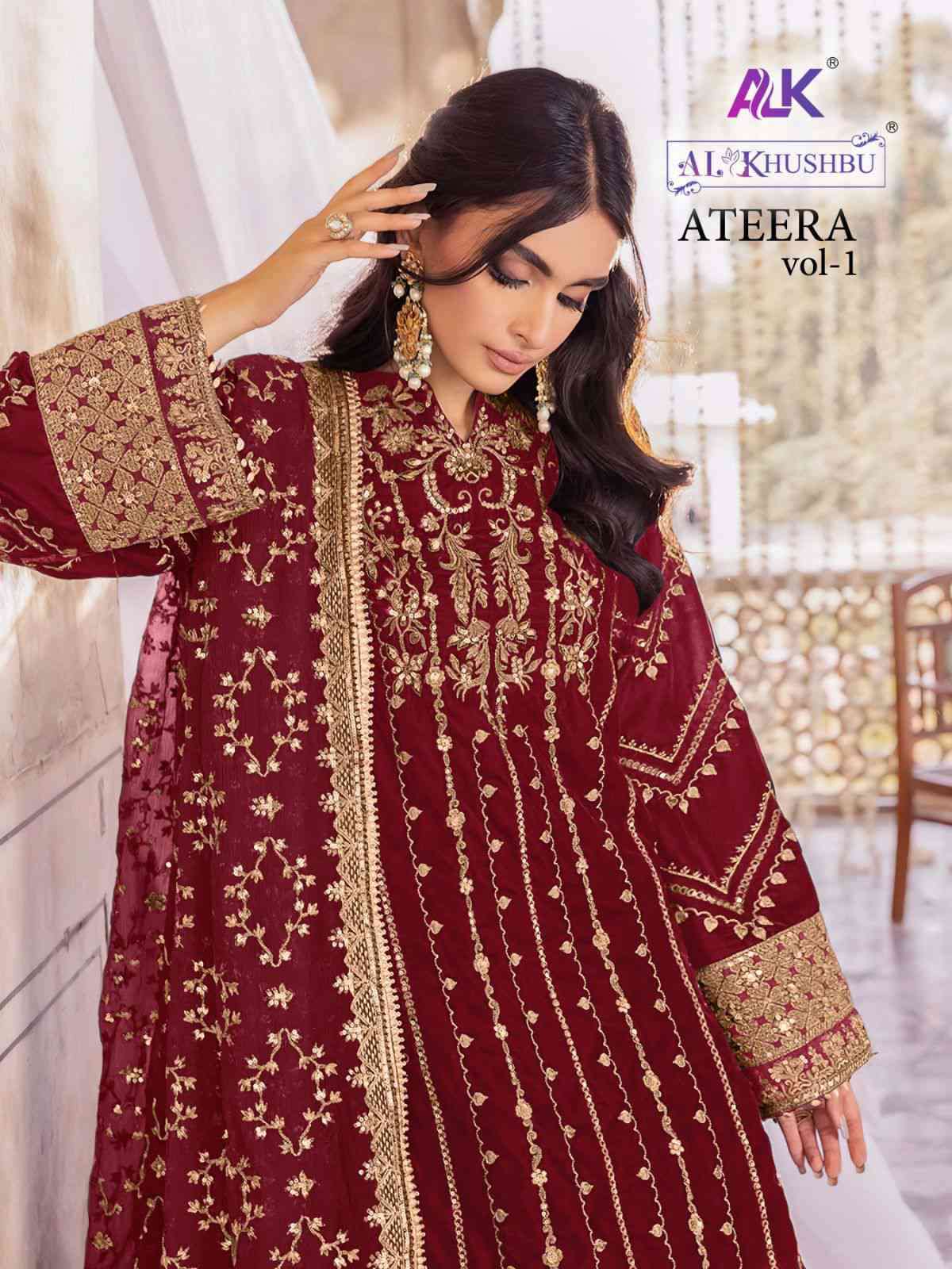 Al Khushbu Ateera Vol 1 4015 Colors Vol 2 Pakistani Designer Dress New Collection