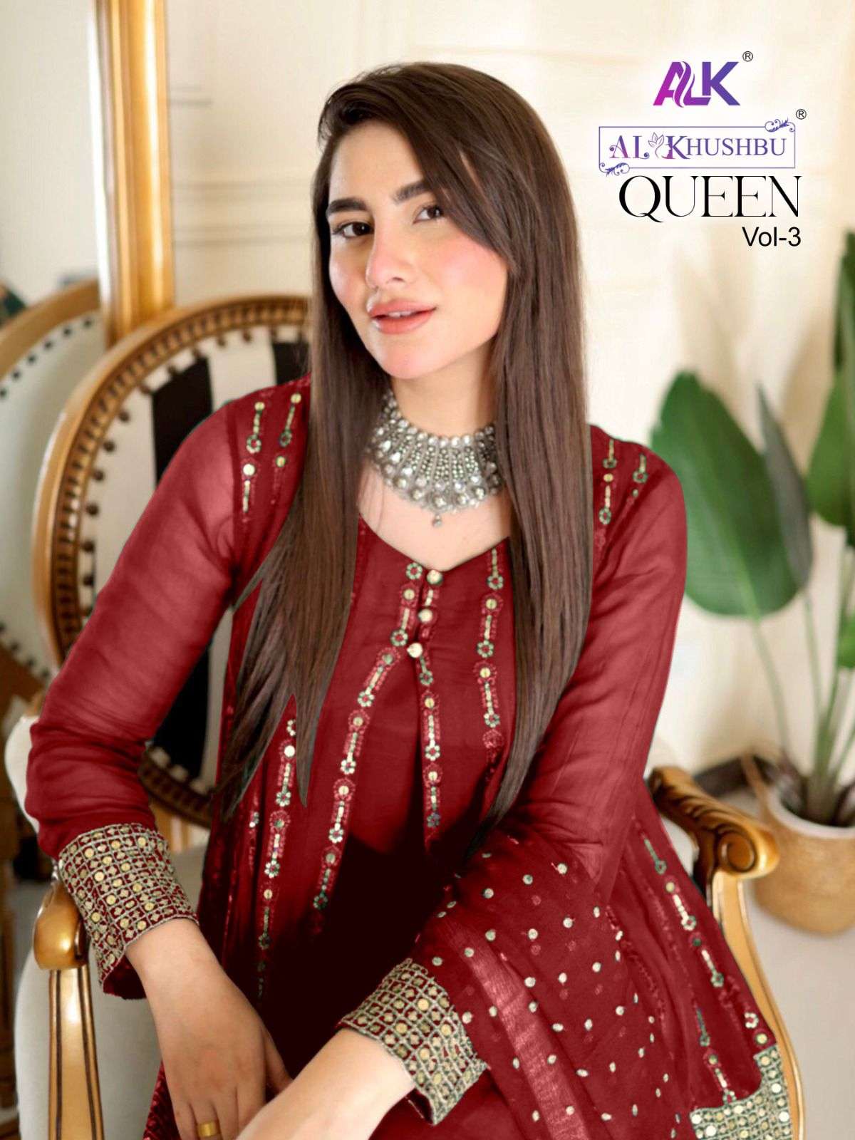 Al Khushbu Queen Vo 3 4008 Colors Vol 3 Pakistani Designer Dress Catalog Exporter