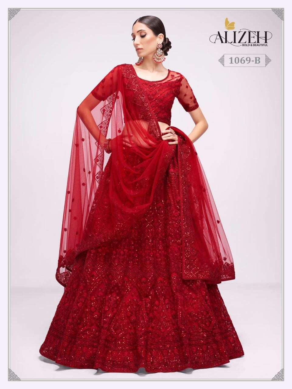 Alizeh Bridal Heritage 1069 B  Exclusive Designer Lehenga Choli Collection