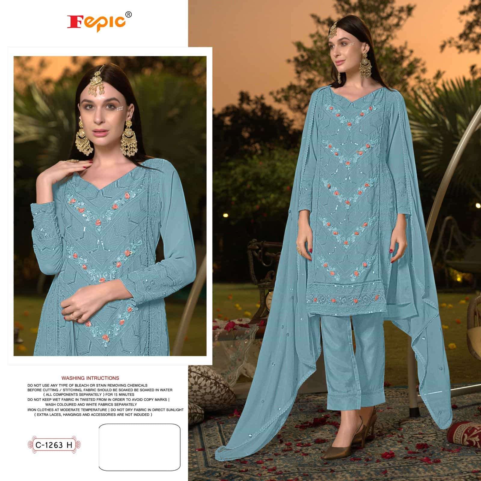 Fepic C 1263 Colors Vol 2 Pakistani Designer Suit Wholasaler