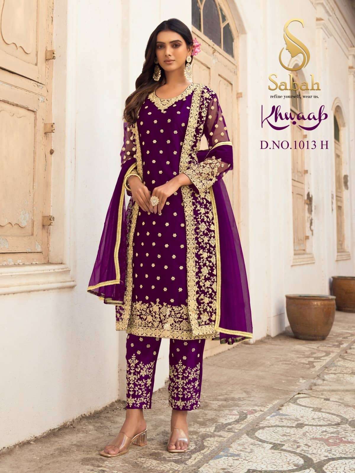Fk Fashion Sabah Khwaab 1013 Colors Designer Pakistani Suit Catalog Collection
