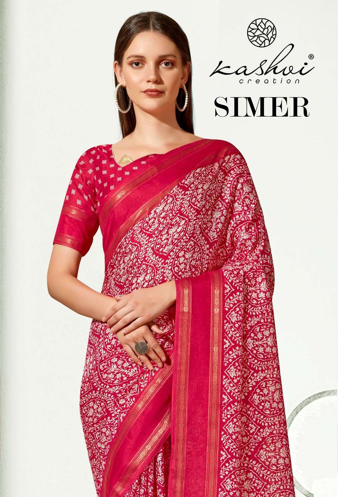 Kashvi Simer Fancy Silk Printed Saree Collection Wholesaler New Catalog