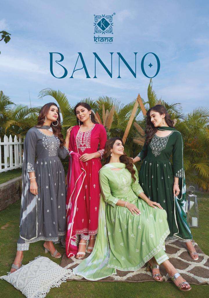 Kiana Banno Summer Wear Stylish Nayra Cut Festive Wear Dress Supplier