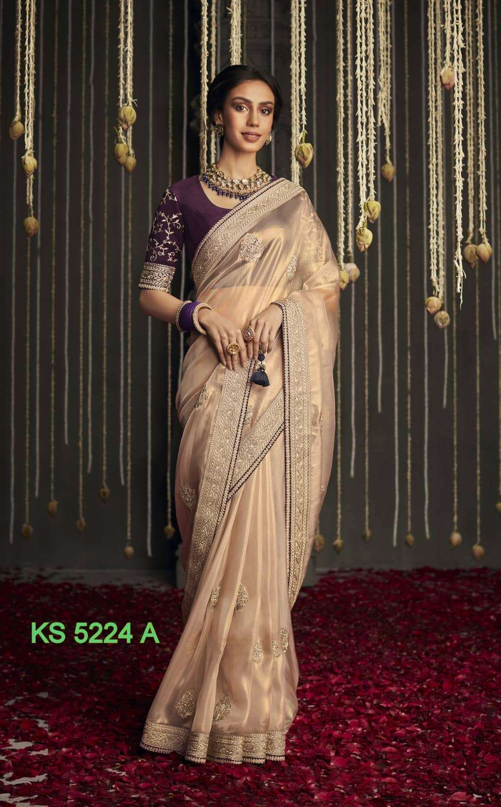 Kimora 5224 A Party Wear Style Designer Saree Collection