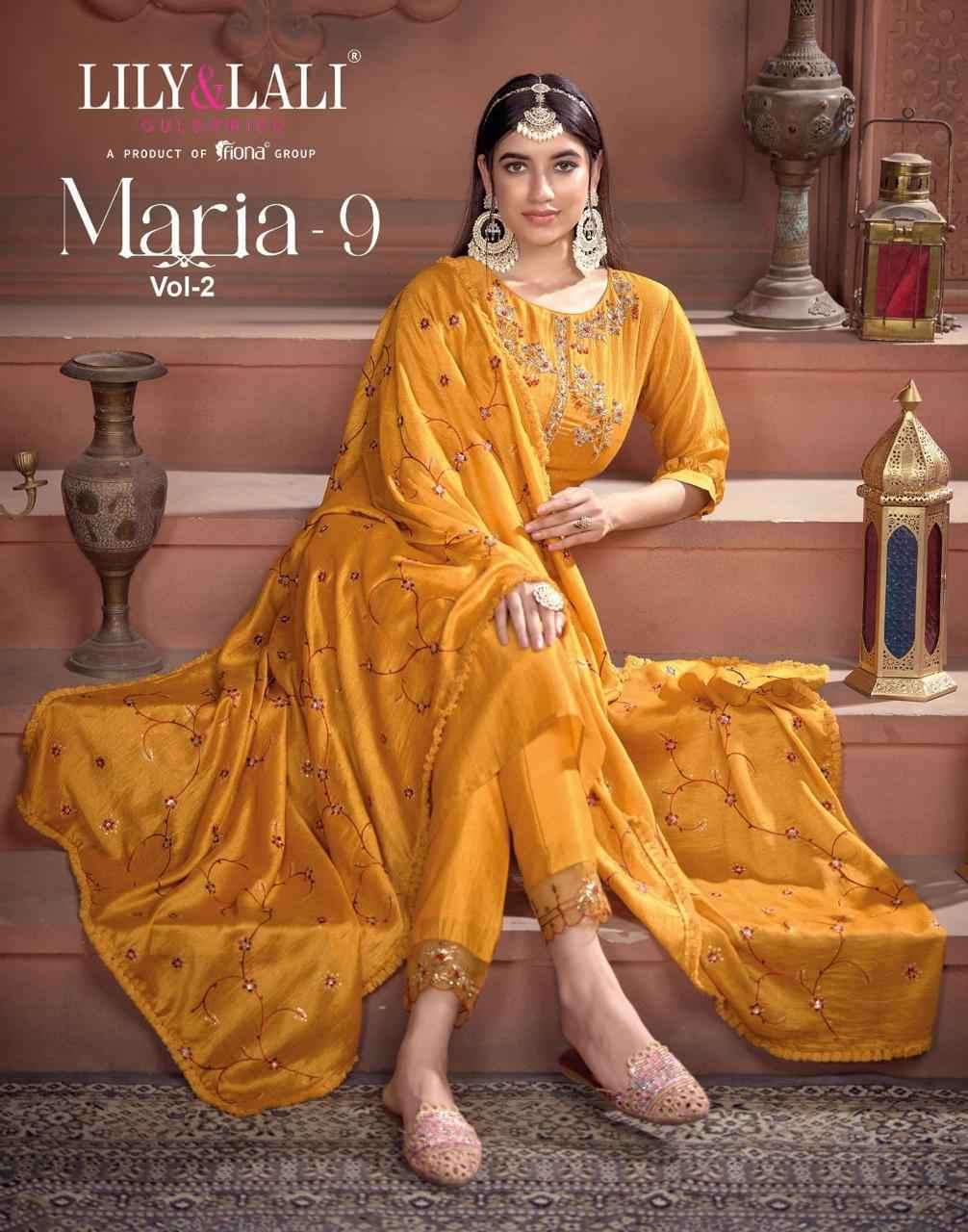Lily And Lali Maria 9 Vol 2 Stylish Kurti Pant Dupatta Collection New Arrivals 