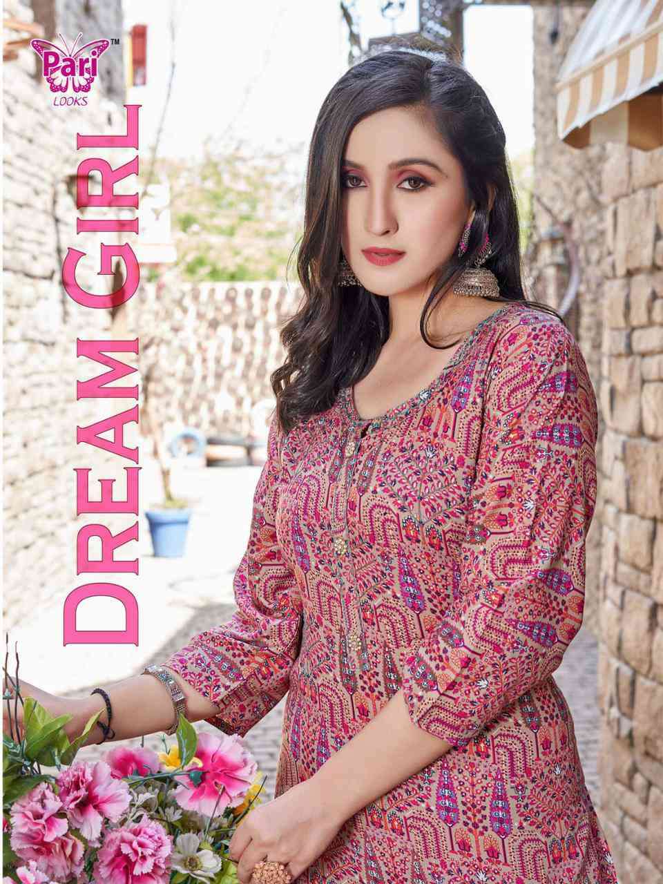 Pari Dream Girl Fancy Print Ethnic Wear Kurti Collection Wholesaler