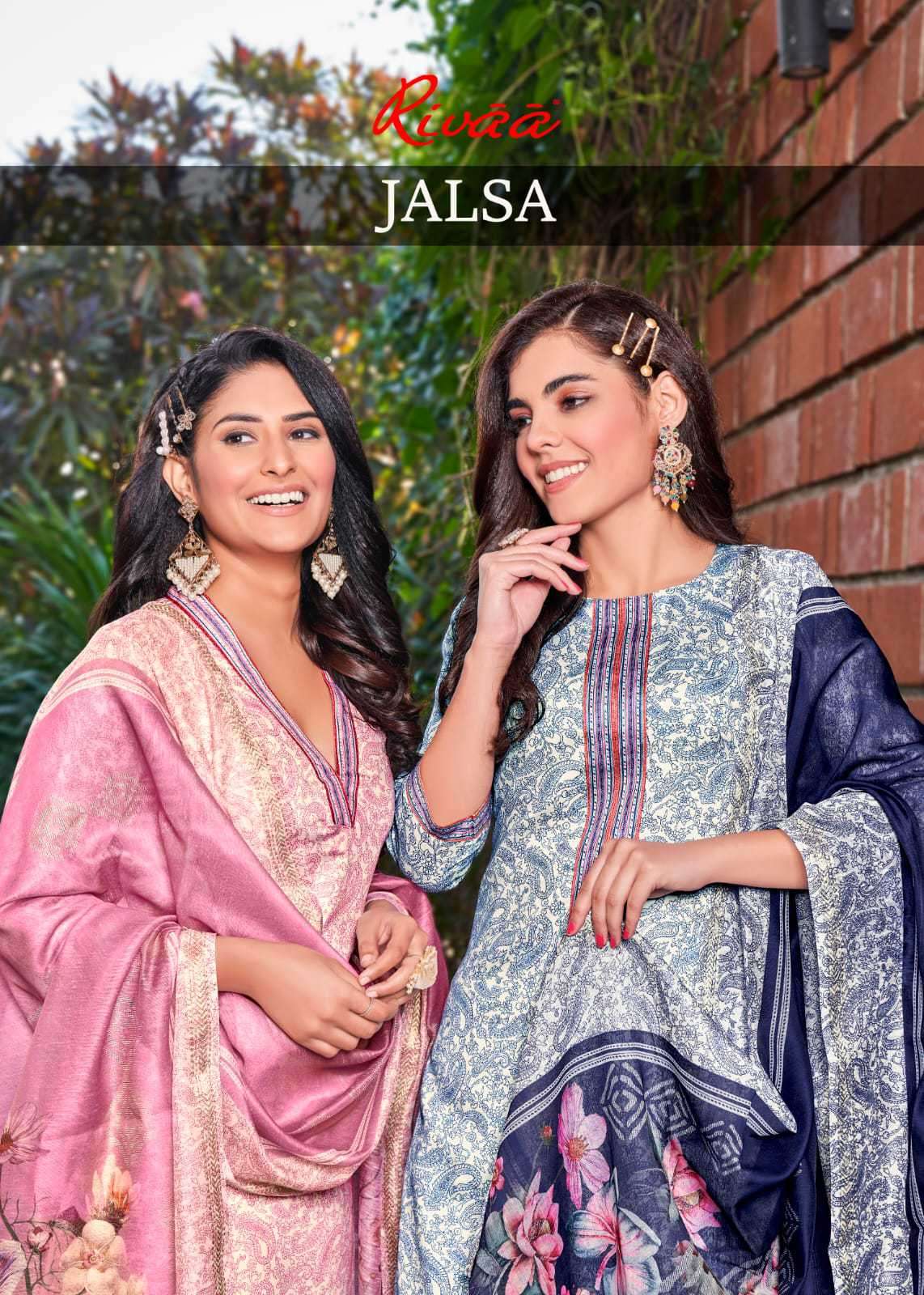 Rivaa Jalsa Exclusive Fancy Jam Satin Ladies Suit Catalog Supplier