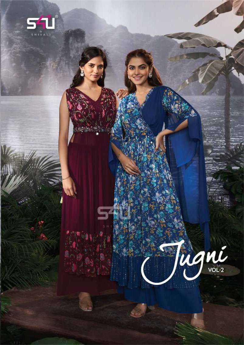 S4U Jugni Vol 2 Fancy Nayra Cut Partywear Dress Catalog Exporter New Pattern