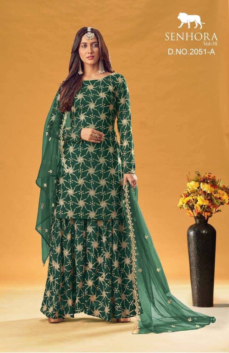 Senhora Vol 38 Colors Designer Readymade Salwar Suit Catalog Wholasaler
