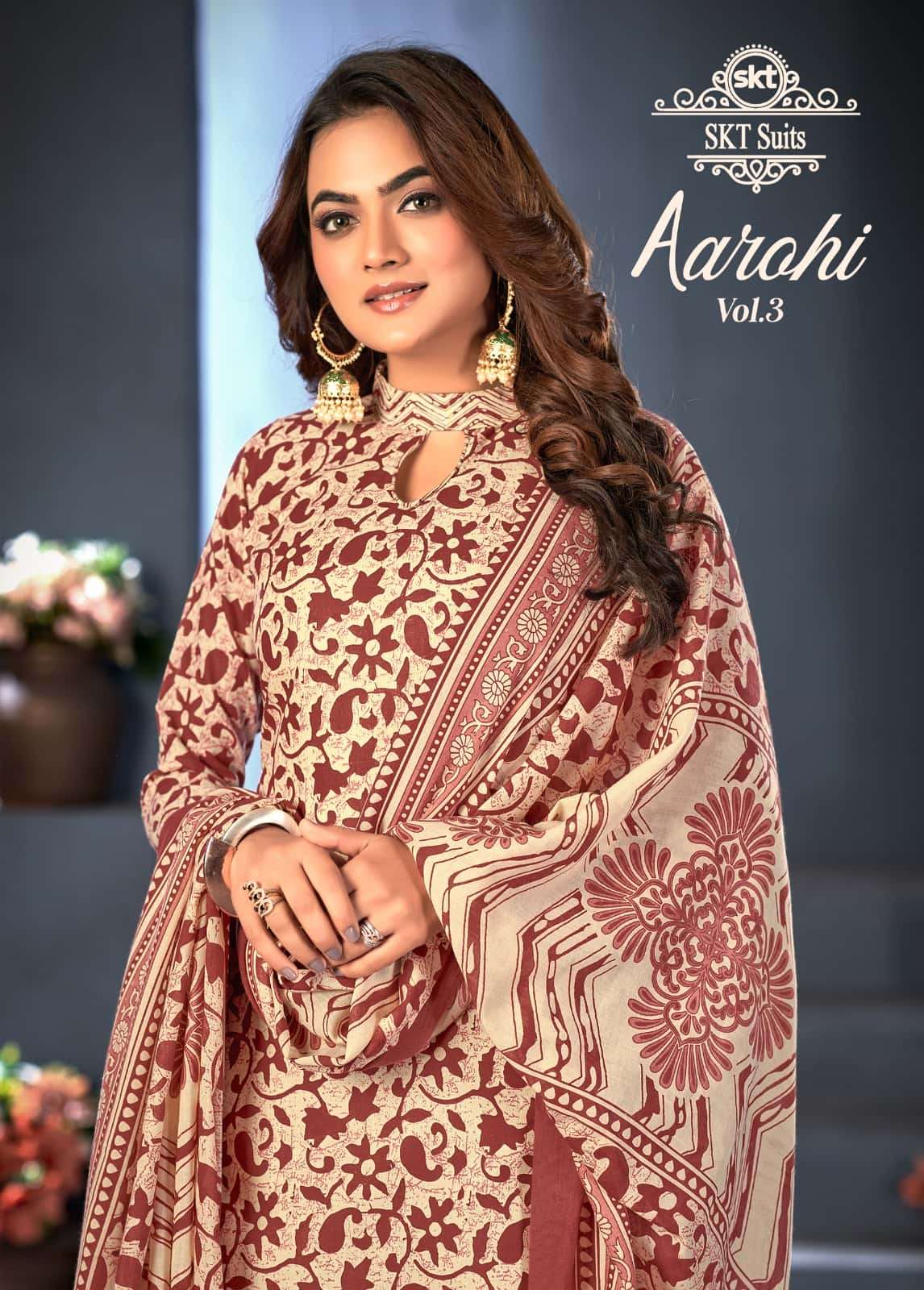 SKT Suits Aarohi Vol 3 Fancy Cotton Salwar kameez Catalog Supplier