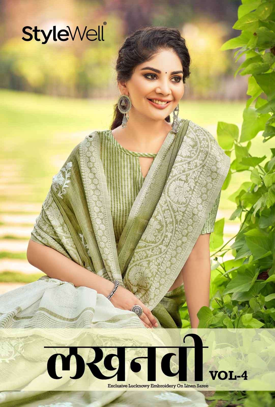 Stylewell Lucknowi  Vol 4 Exclusive Lucknowi Designs Festive Wear Sarre Supplier
