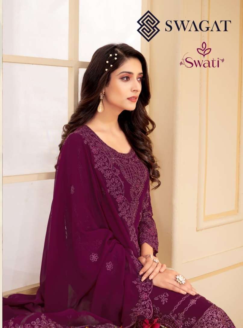 Swagat Swati 3601 Fancy Designer Straight Suit Collection