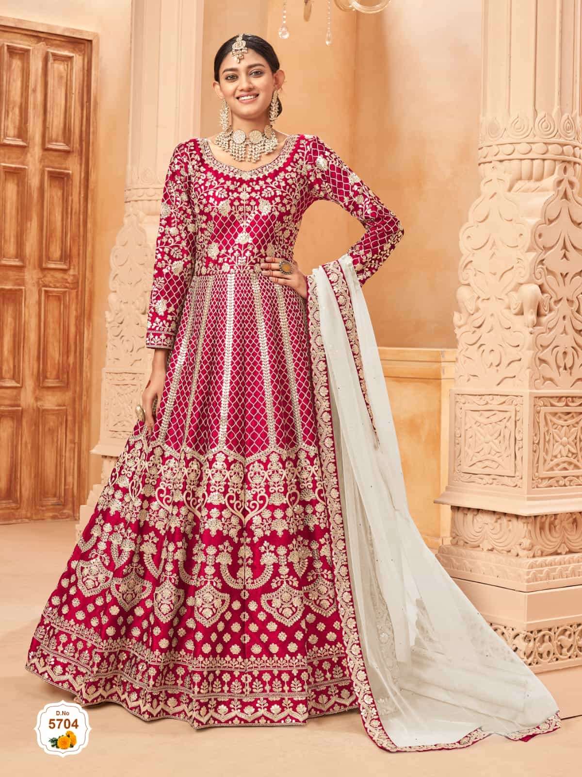 Aanaya 5704 Heavy Designer Wedding Wear Gown Whoalsaler
