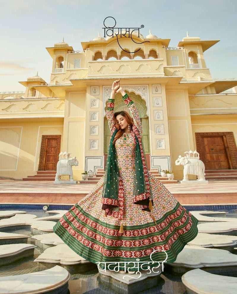 Virasat Padmasundari Exclusive Designer Gown Dupatta Set Catalog Exporter