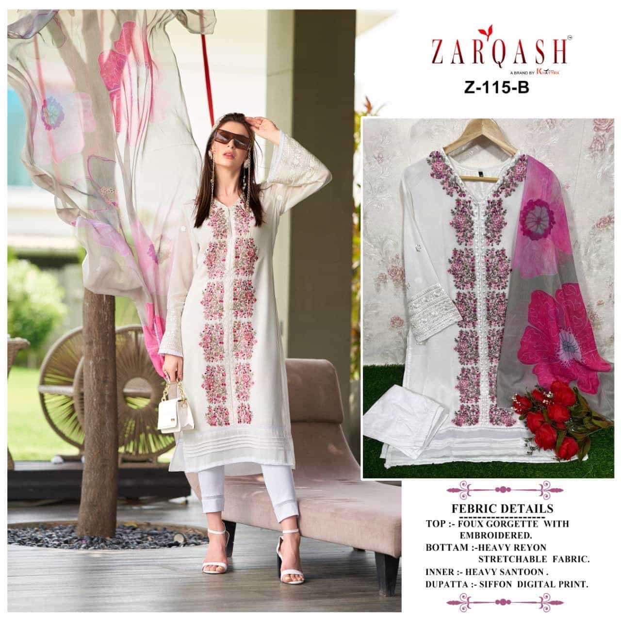 Zarqash Z 115 B Festive Wear Pakistani Readymade Suit Collection