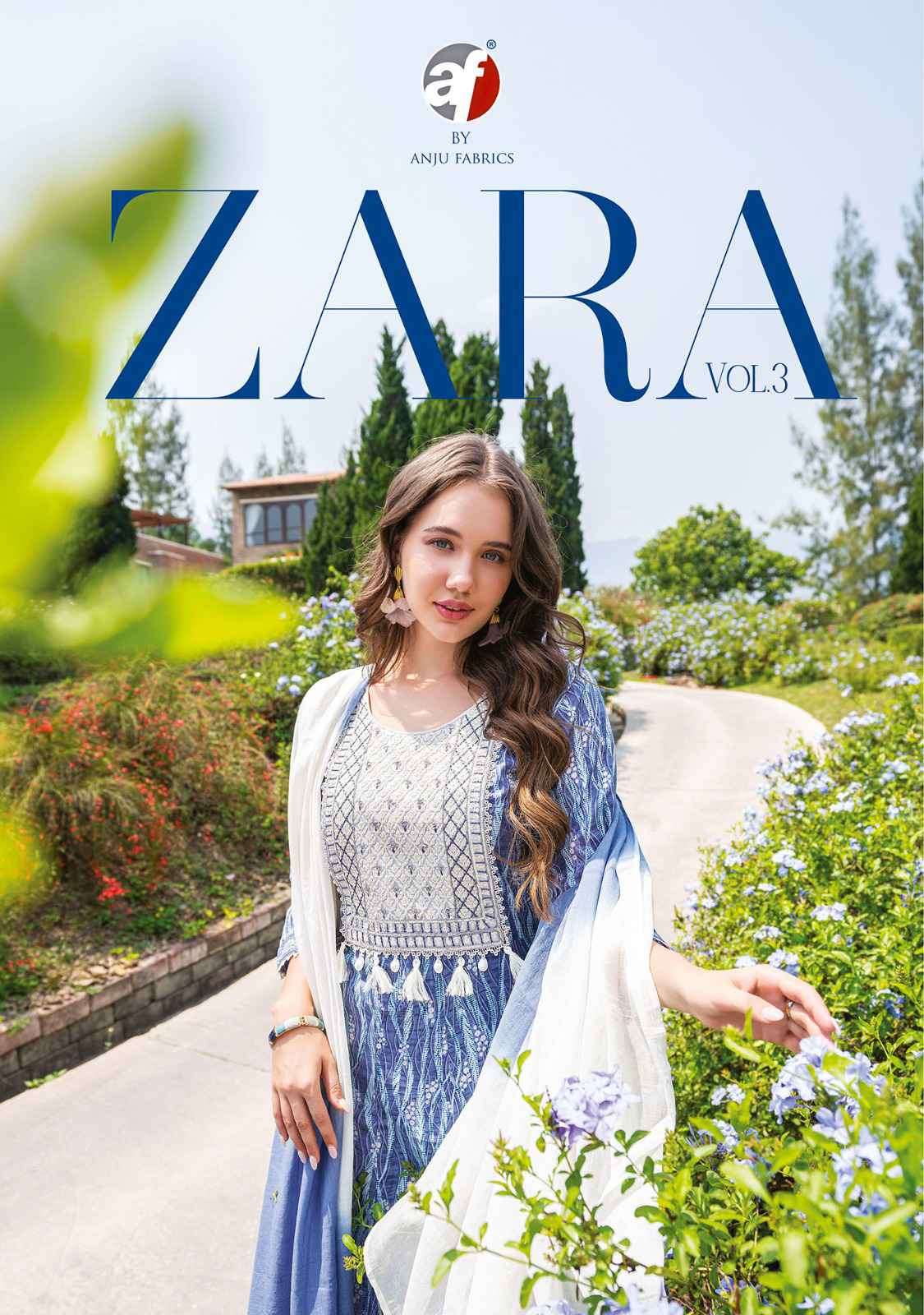Af Stock Out Zara Vol 3 By Anju Fabrics Fancy Anarkali Dress Summer Collection