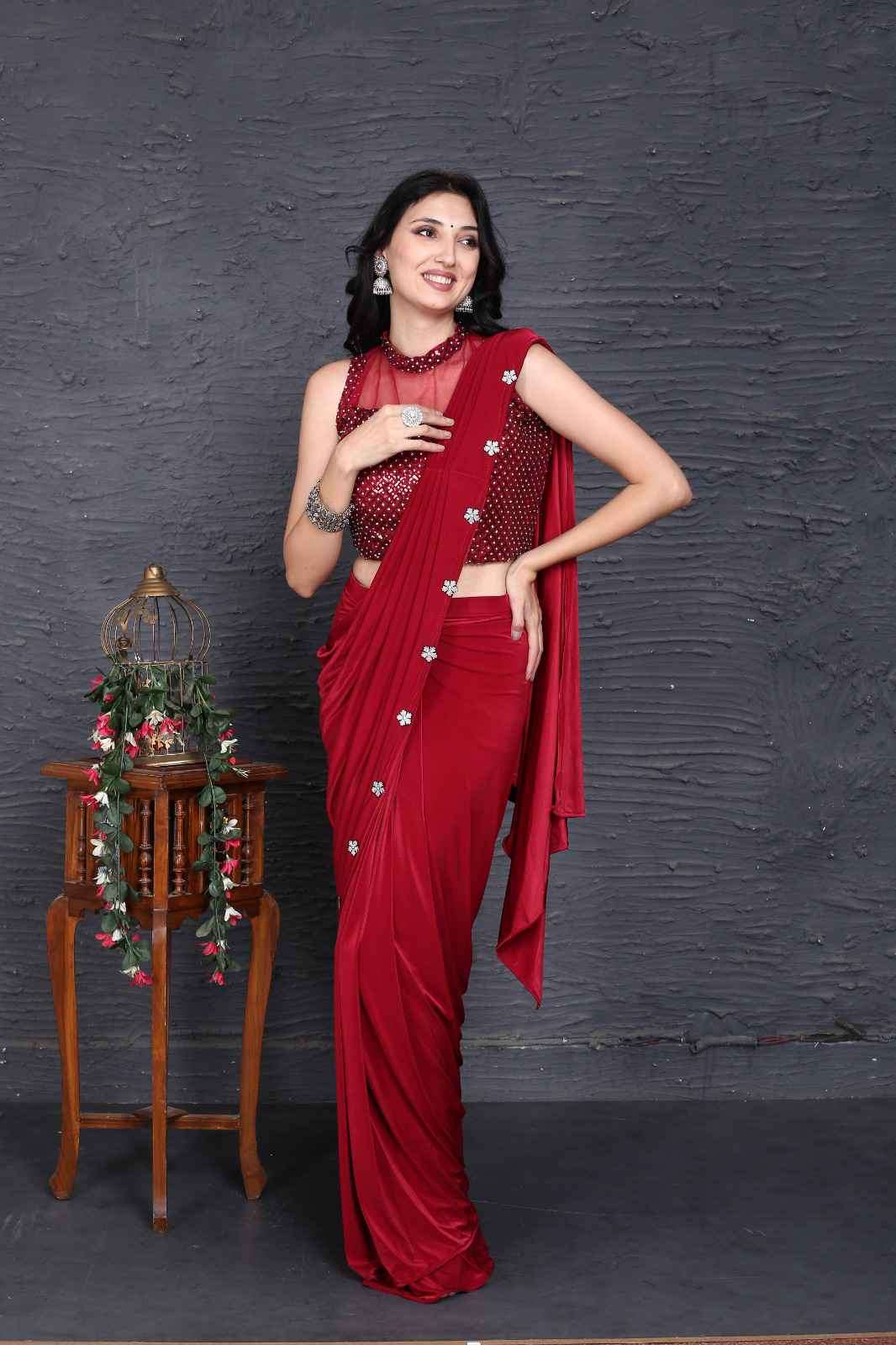 Amoha Trends 10768 Colors Designer Stitched Partywear Saree New Arrivals