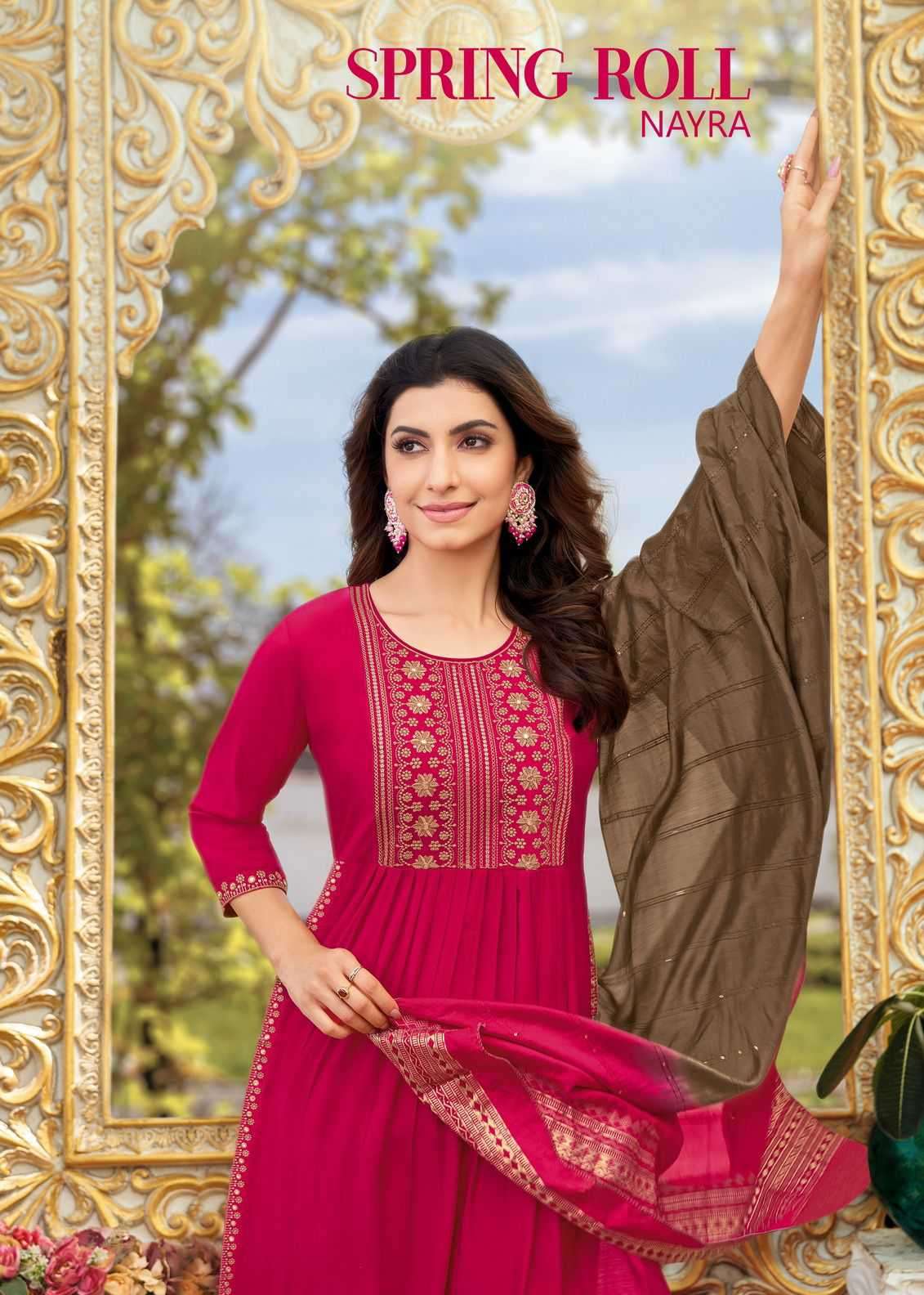 Artio Spring Roll Nayra By Kapil Trends Festive Wear Nayra Cut Dress New Designs