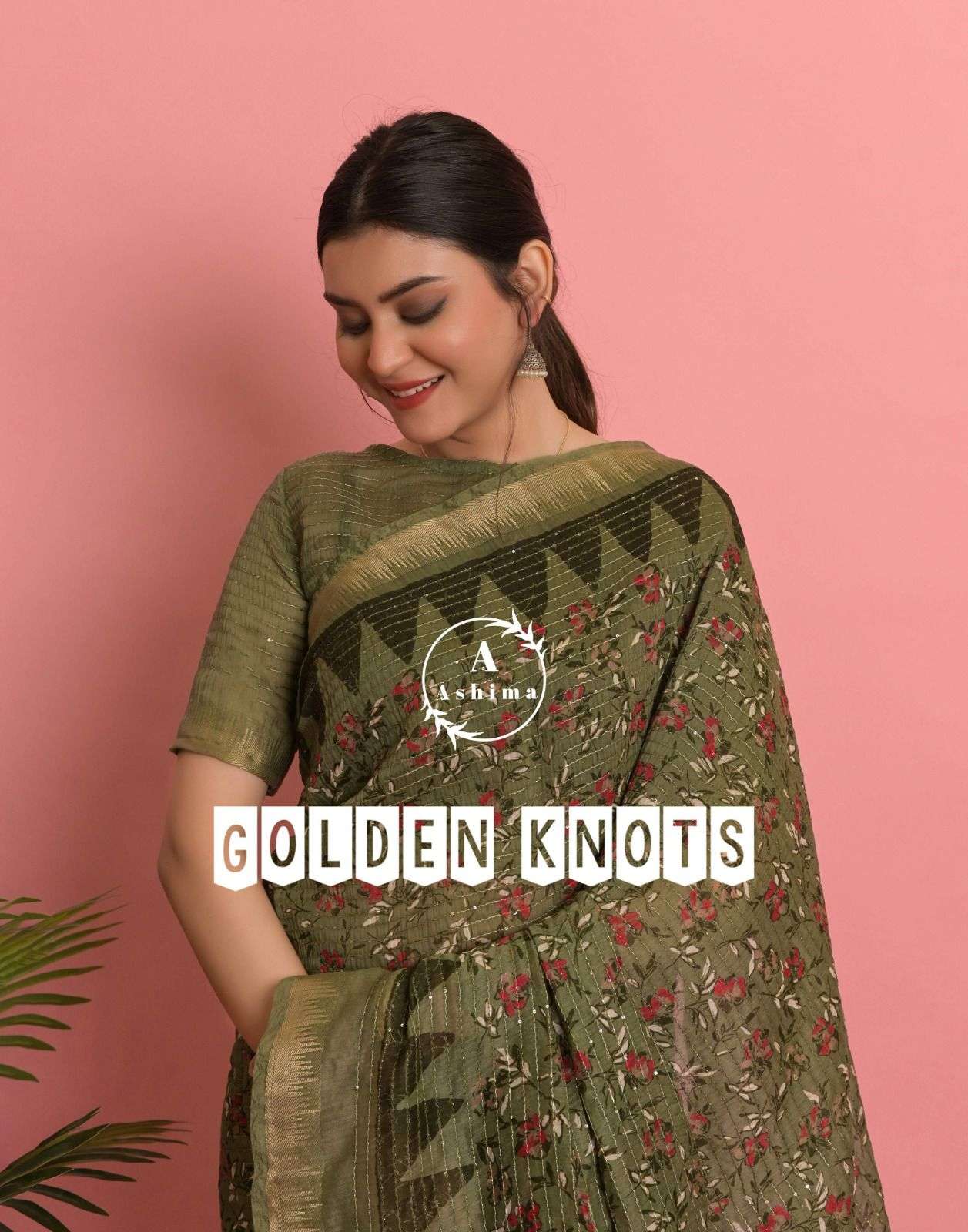 Ashima Golden Knots 7801 To 7808 Fancy Cotton Festive Wear Saree Supplier
