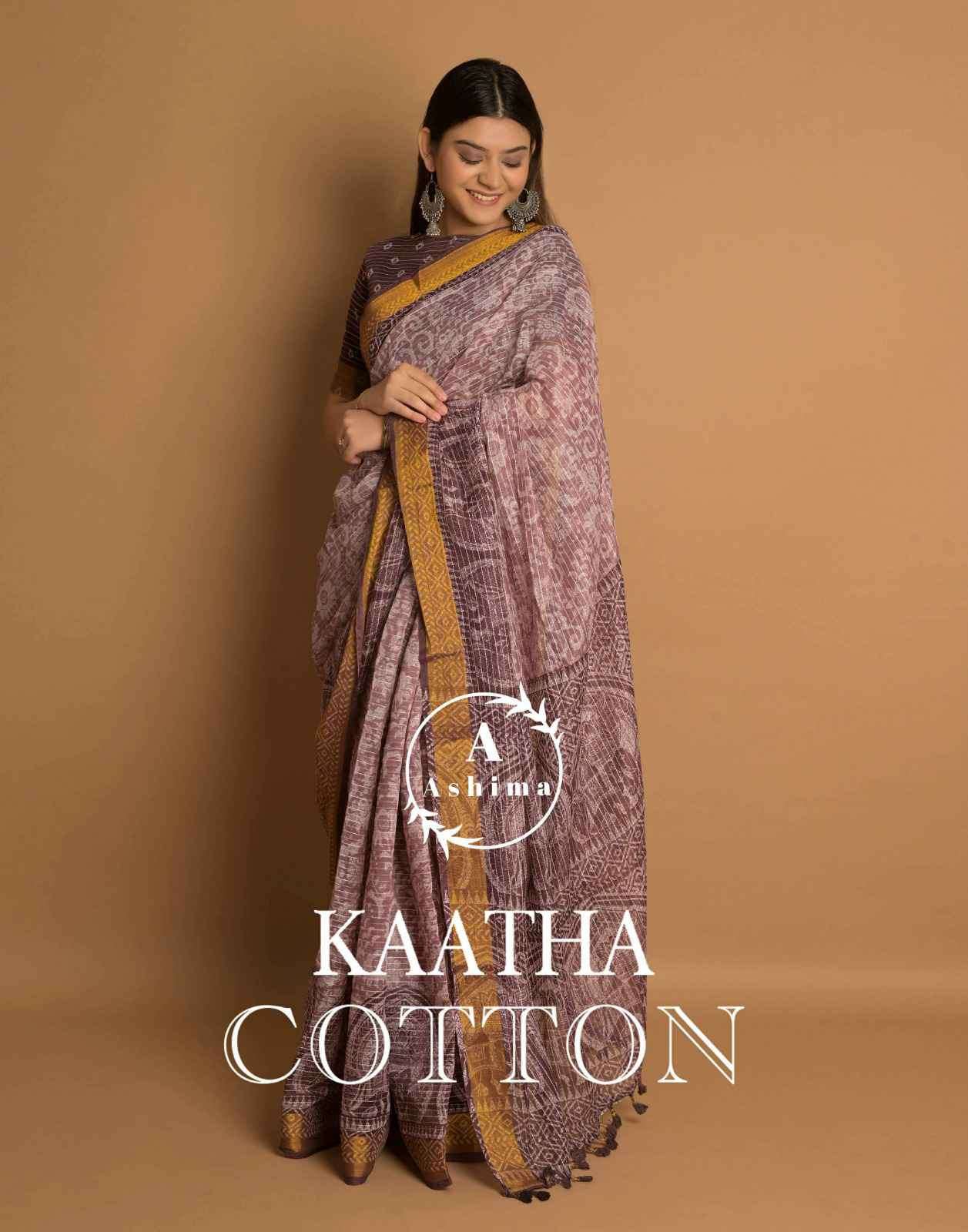 Ashima Kaatha Cotton Fancy Printed Exclusive Summer Wear Saree Wholesaler