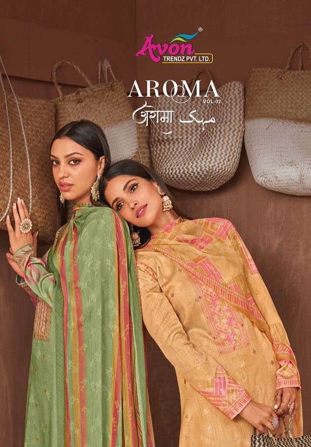 Avon Aroma Vol 2 Digital Print Jam Satin Salwar Suit Catalog Dealers