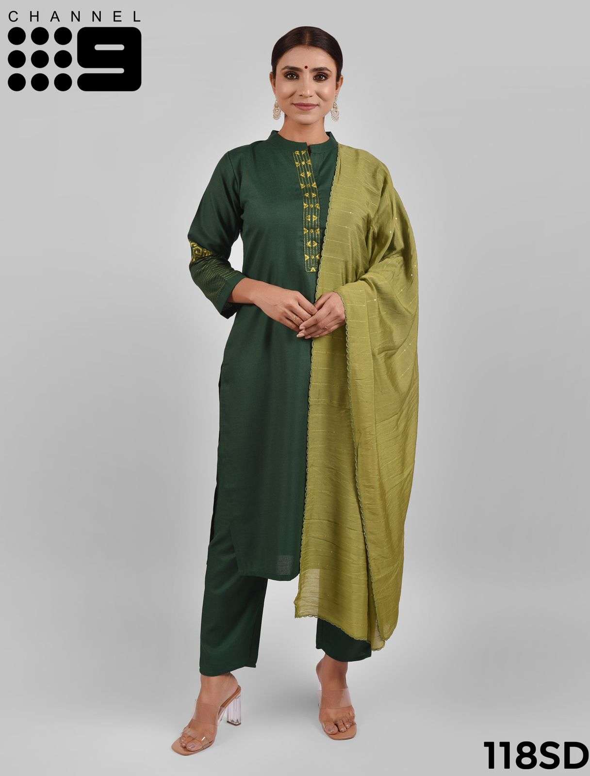 Channel 9 118sd To 120sd Ethnic Wear Kurti Bottom Dupatta Size Set Designs