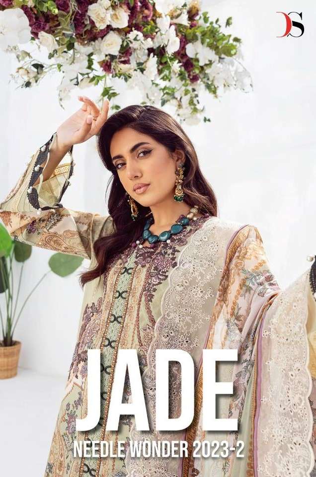 Deepsy Jade Needle Wonder 2023 Vol 2 Pure Cotton Pakistani Dress Exporter