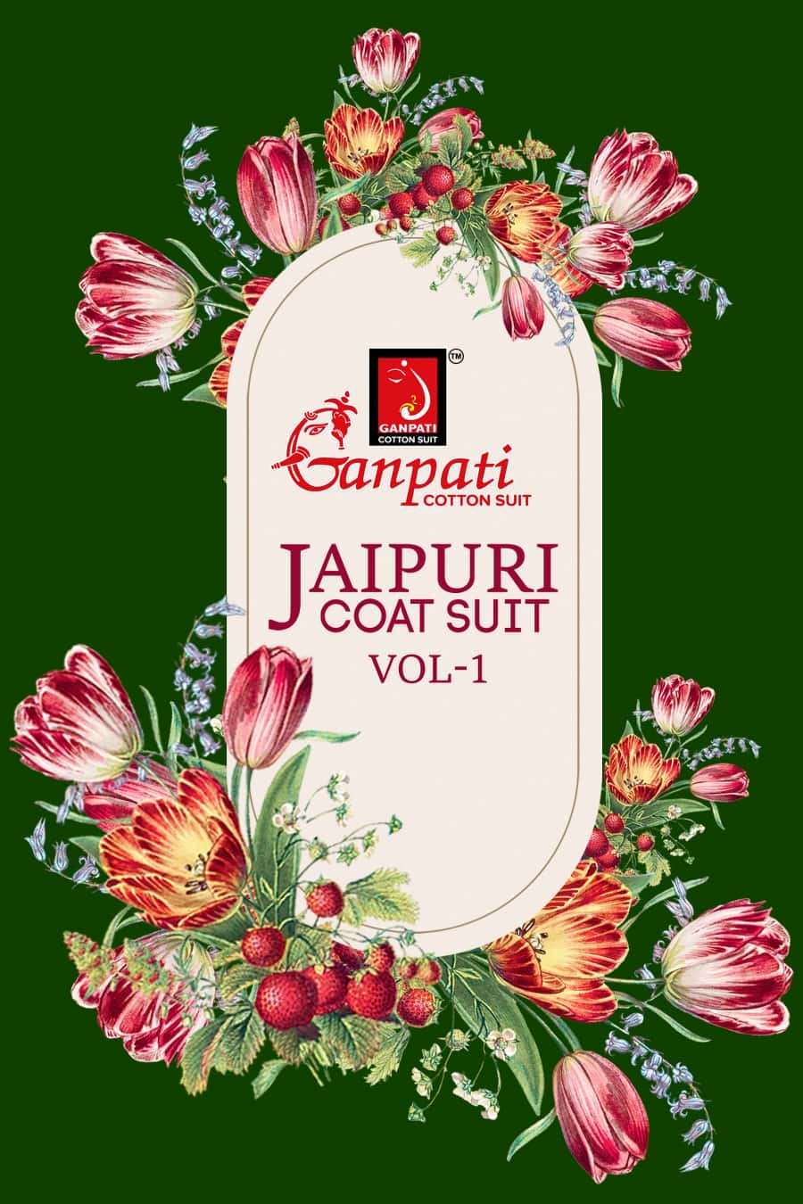 Ganpati Jaipuri Cotton Suit Vol 1 Summer Collection Cored Set Supplier