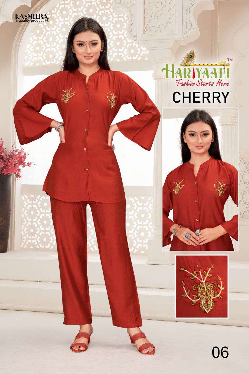 Hariyaali Cherry Exclusive Cord Set Western Outfit For Women Collection