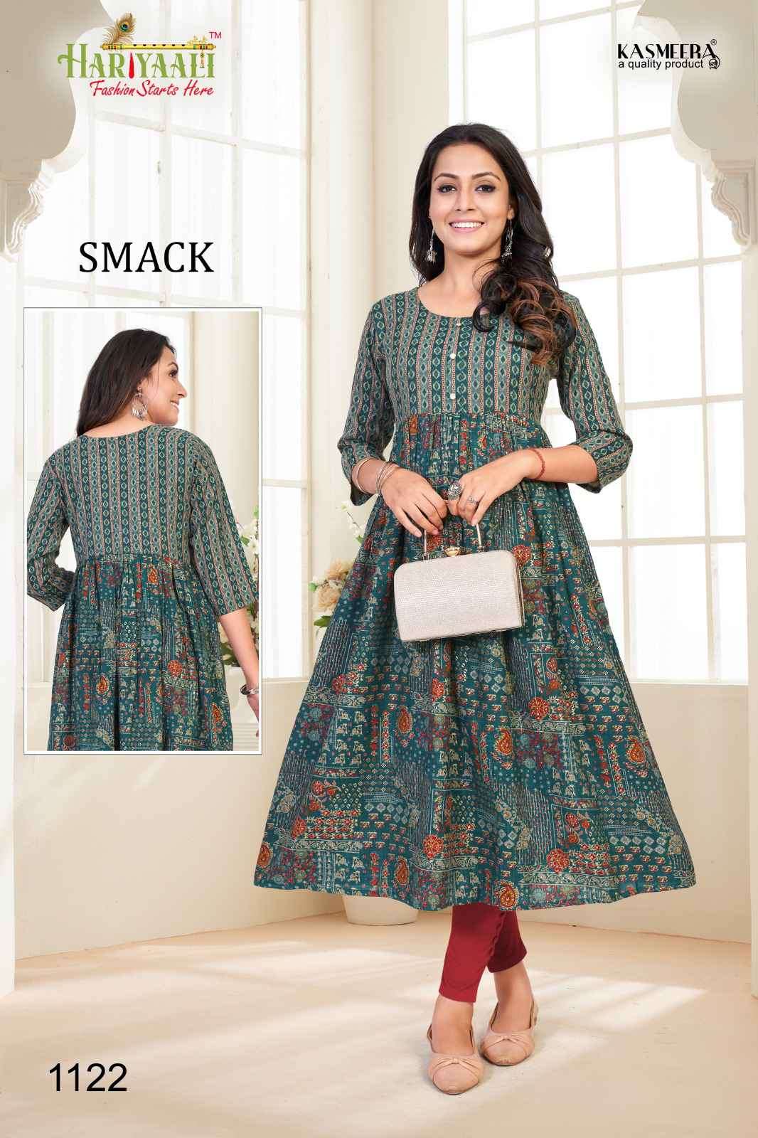 Hariyaali Smack Vol 11 Fancy Flair Pattern Kurti Combo Designs Outfit Supplier