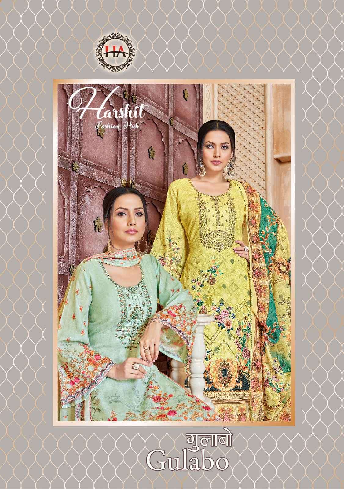 Harshit Gulabo Fancy Pakistani Designs Pure Cotton Dress Catalog Dealers