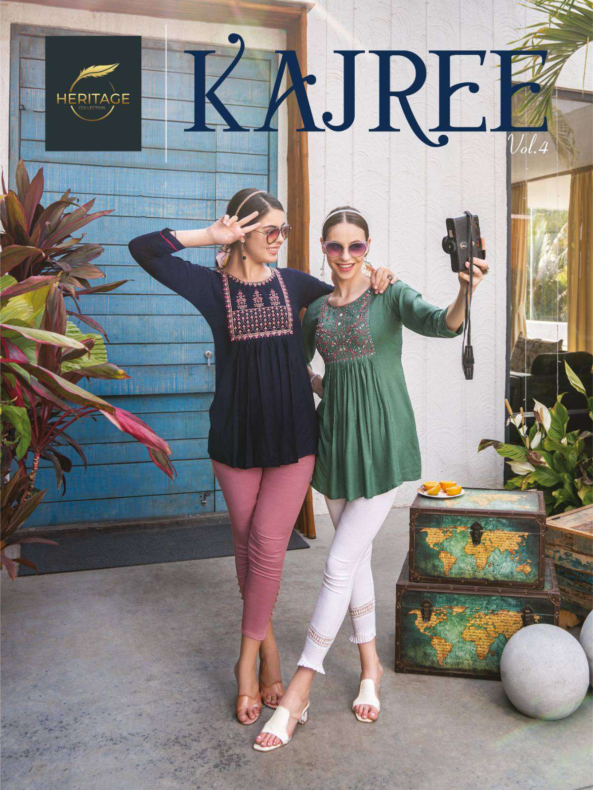 Heritage Kajree Vol 4 Designer Ladies Wear Short Kurti Catalog Supplier