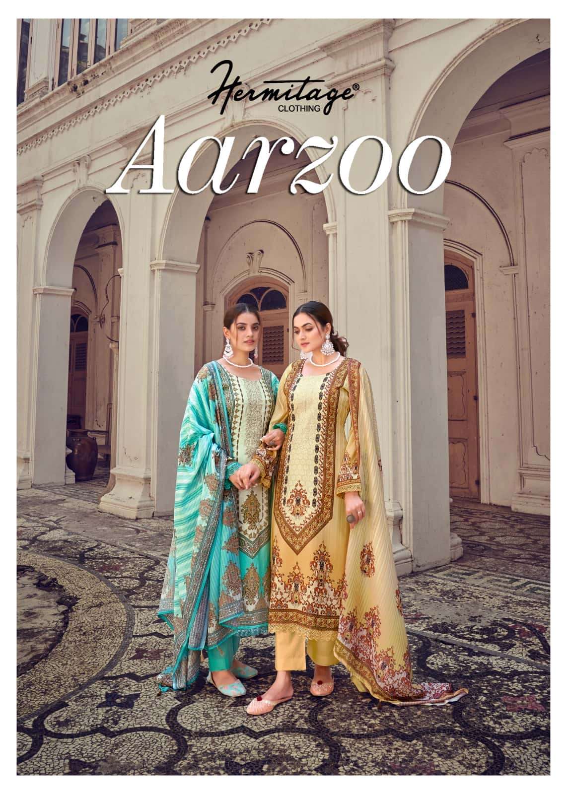 Hermitage Aarzoo Fancy pakistani print Cotton Suit Catalog Wholesale Price