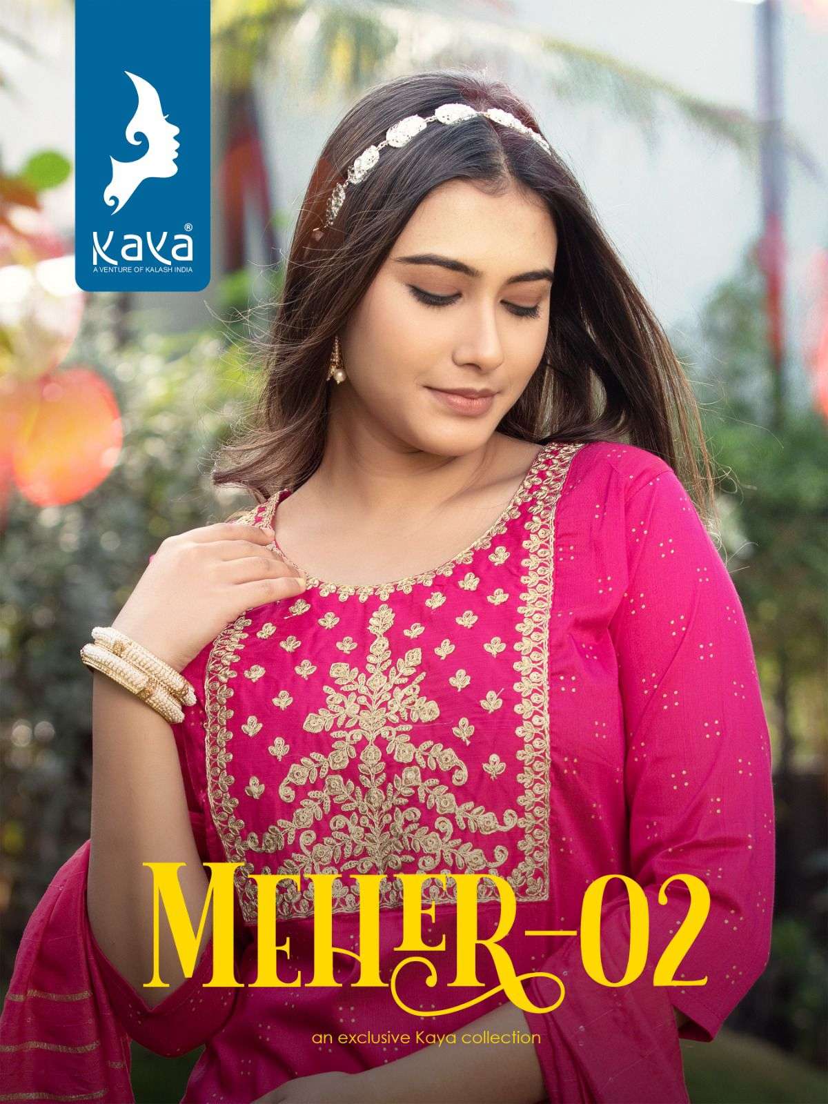 Kaya Meher Vol 2 Fancy Silk Kurti Pant Dupatta Set Wholesaler