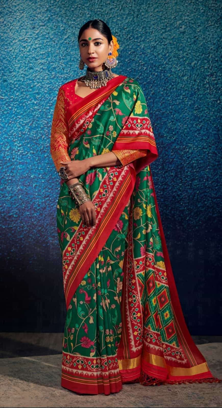 Kimora 2057 Kalam X Patola Fancy Festive Wear Silk Saree Online Supplier