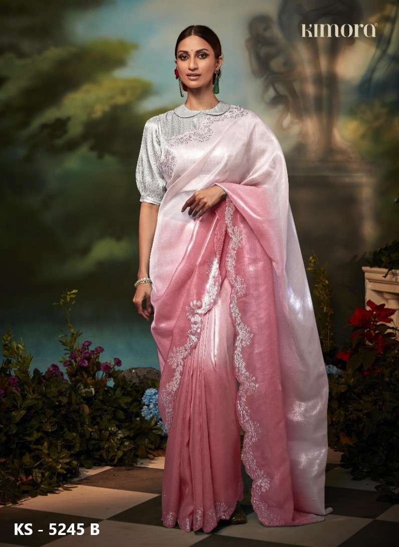 Kimora 5245 B Kajal Fancy wedding Wear Style Silk Saree Collection