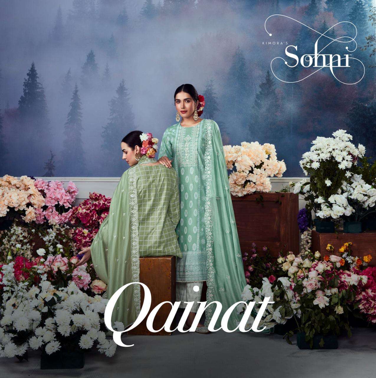 Kimora Sohni Qainat Stylish Cotton Unstitch Suit Exporter New Collection