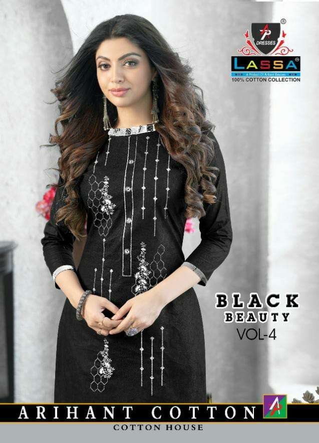 Lassa Black Beauty Vol 4 Fancy Patiala Style Cotton Dress Material Supplier