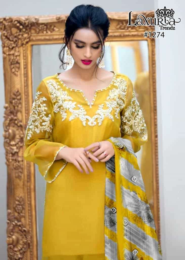  Laxuria Trends 1274 Pakistani Festive Wear Style Fancy Suit Supplier