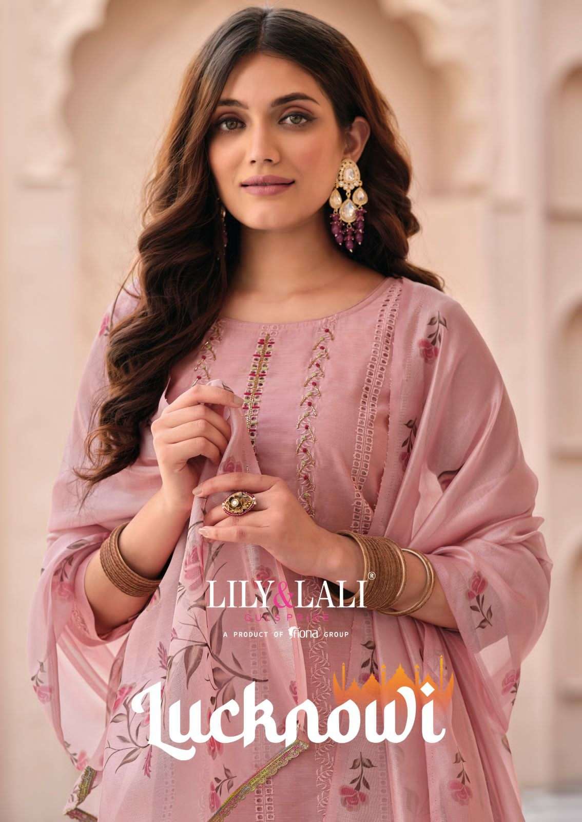Lily And Lali Lucknowi Fancy Silk Stylish Kurti Bottom Dupatta New Designs