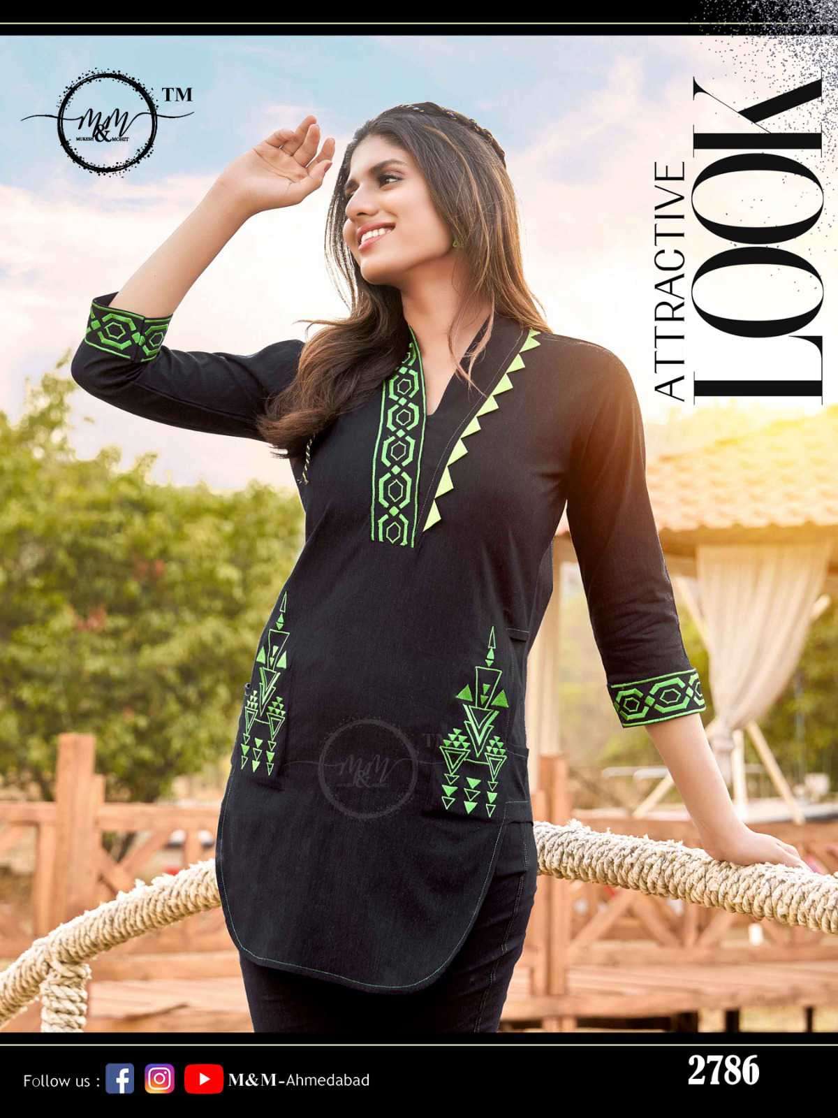 M And M 2786 Fancy Denim Kurti Collection Online Suppliers