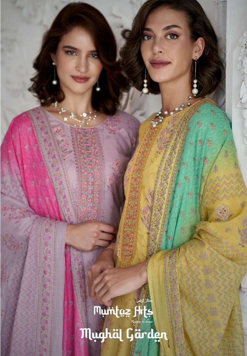 Mumtaz Arts Mughal Garden Digital Print Pure Cambric Cotton Suit Wholesaler