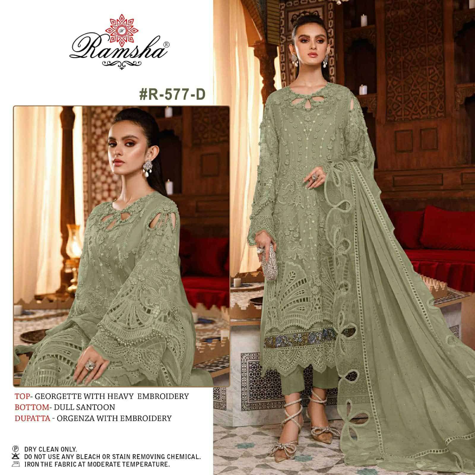 Ramsha R 577 D Festive Wear Style Fancy Salwar Suit Collection