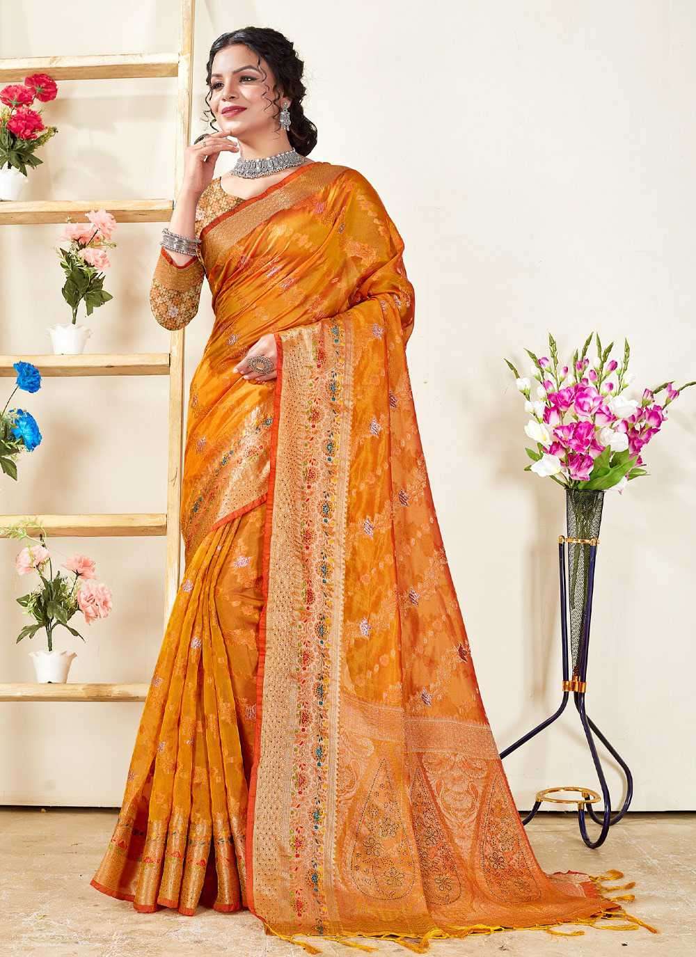Sangam Mishri 1001 To 1006 Exclusive Designer Saree Catalog Dealers