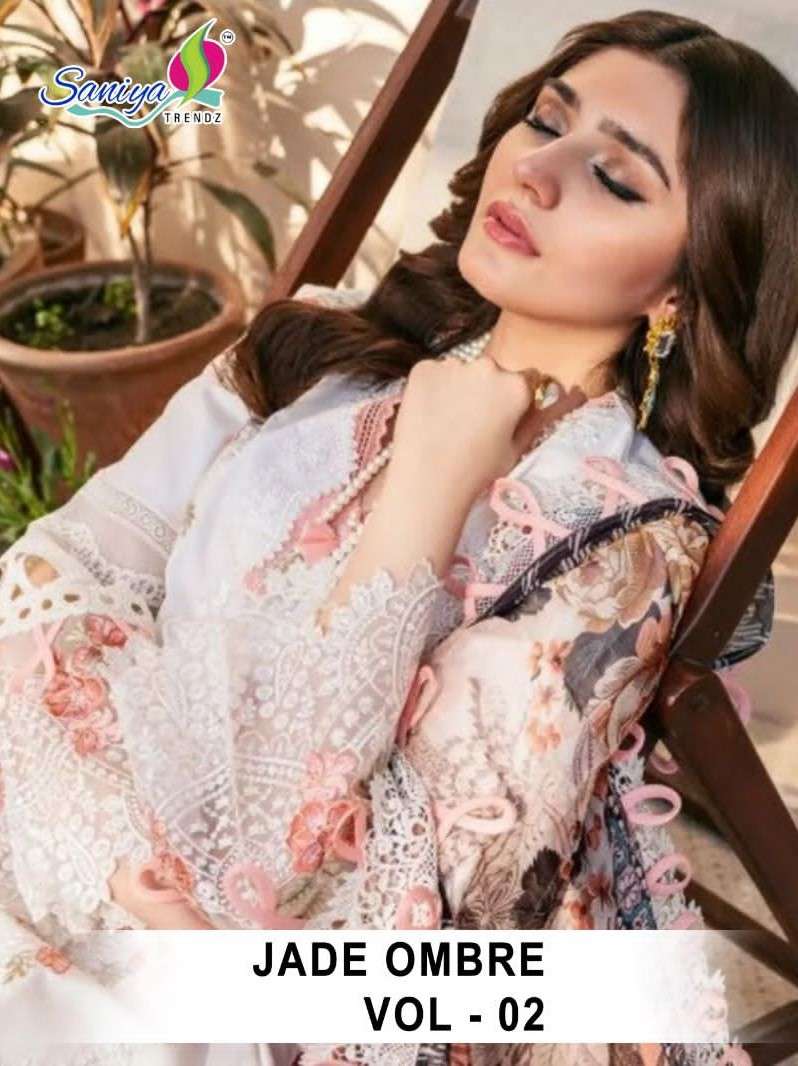 Saniya Trends Jade Ombre Vol 2 Designer Cotton Pakistani Suit Exporter